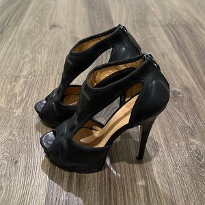 L.A.M.B. Chloe Moto Platform Heels LAMB